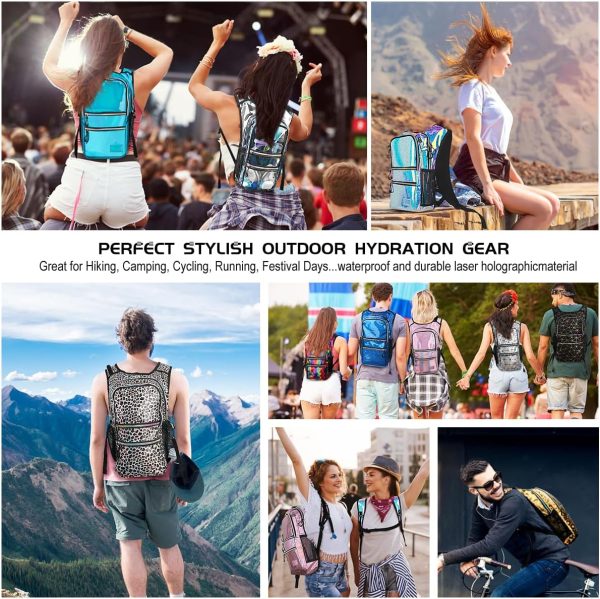 Hydration Backpack Pack, Water Backpack 20L Capacities Included 2L Hydration Bladder, Festival Essential - Rave Hydration Pack Hydropack Hydro for Hiking, Running, Biking, Festival Gear - Image 5