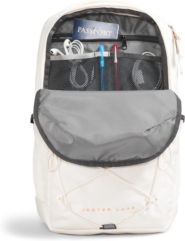 The North Face Women's Jester Luxe Everyday Laptop Backpack, Gardenia White/Burnt Coral Metallic, One Size - Image 4