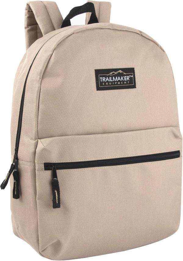 Trail maker 24 Pack- Classic 17 Inch Backpacks in Bulk Wholesale Back Packs for Boys and Girls (Assorted 12 Colors Pack) - Image 3