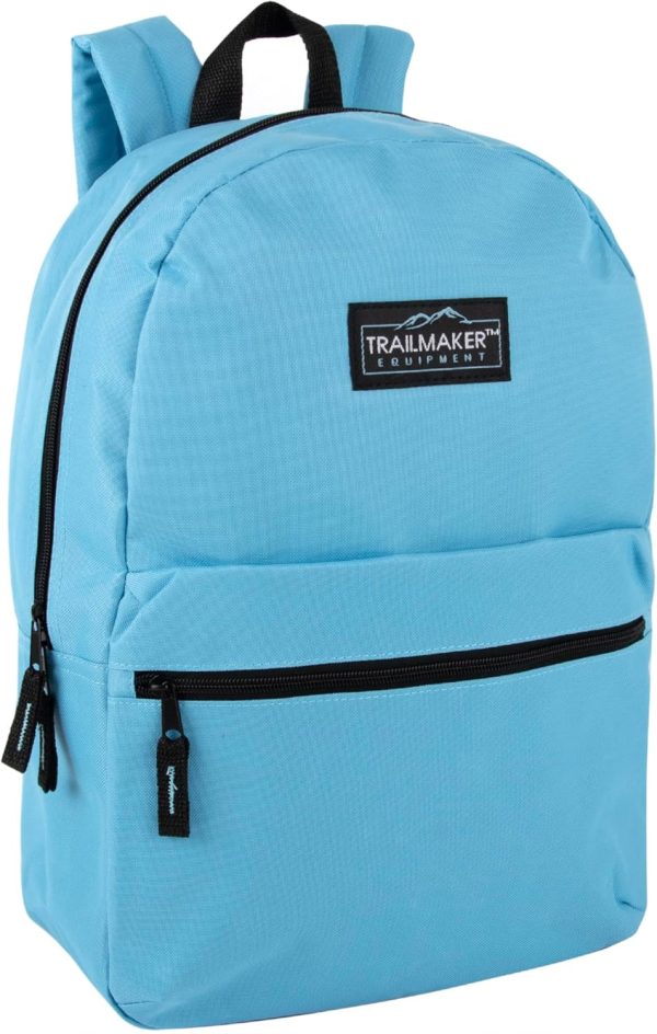 Trail maker 24 Pack- Classic 17 Inch Backpacks in Bulk Wholesale Back Packs for Boys and Girls (Assorted 12 Colors Pack) - Image 4